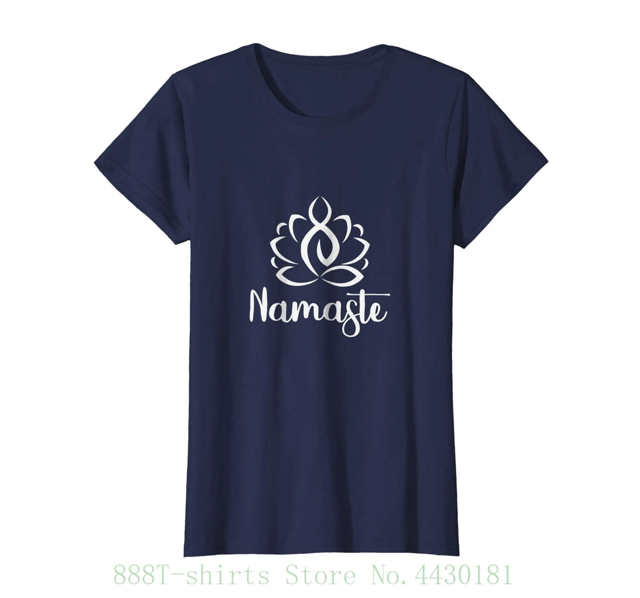 Женская футболка Namaste, женская футболка Harajuk, модные топы для фитнеса в стиле панк - Цвет: Тёмно-синий