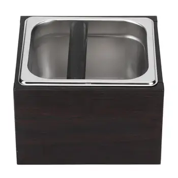 

Coffeware Sets Stainless Steel Coffee Residue Bucket Square Coffee Waste Bin Residue Bucket Container Box with Base