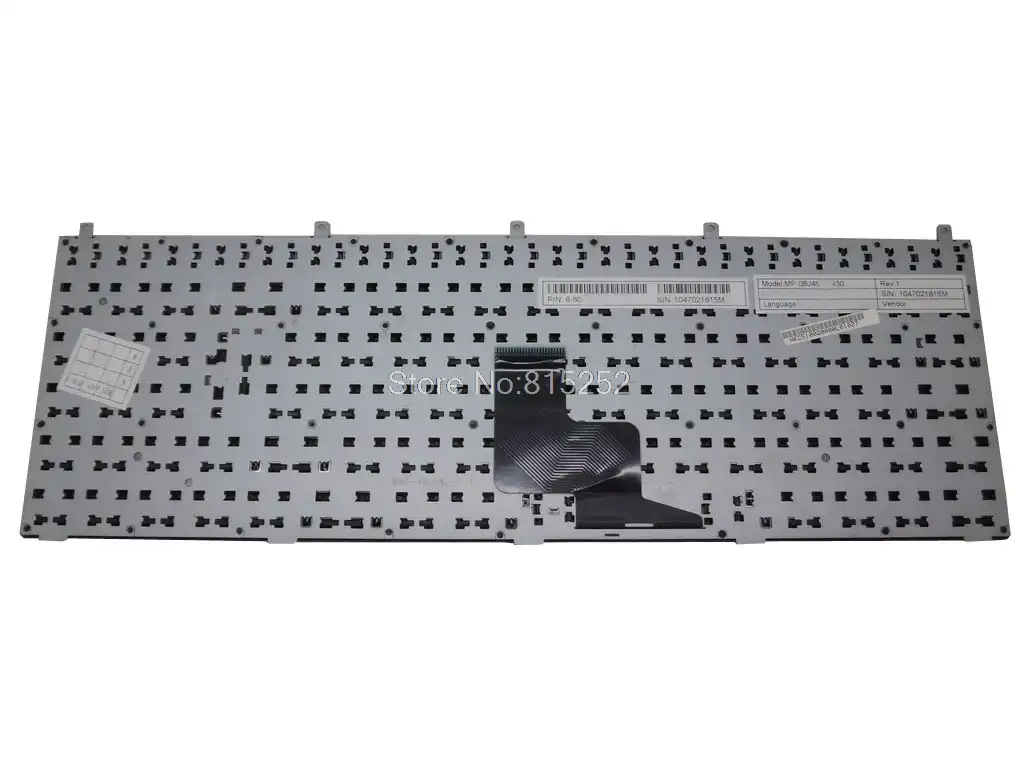 Laptop Keyboard for CLEVO W250ENQ W250HU W250HUQ W251BAQ W251BLQ W251BUQ W251BUQ-C W251BWQ W251BWQ-C W251BZQ W251CUQ Brazil BR Without Frame