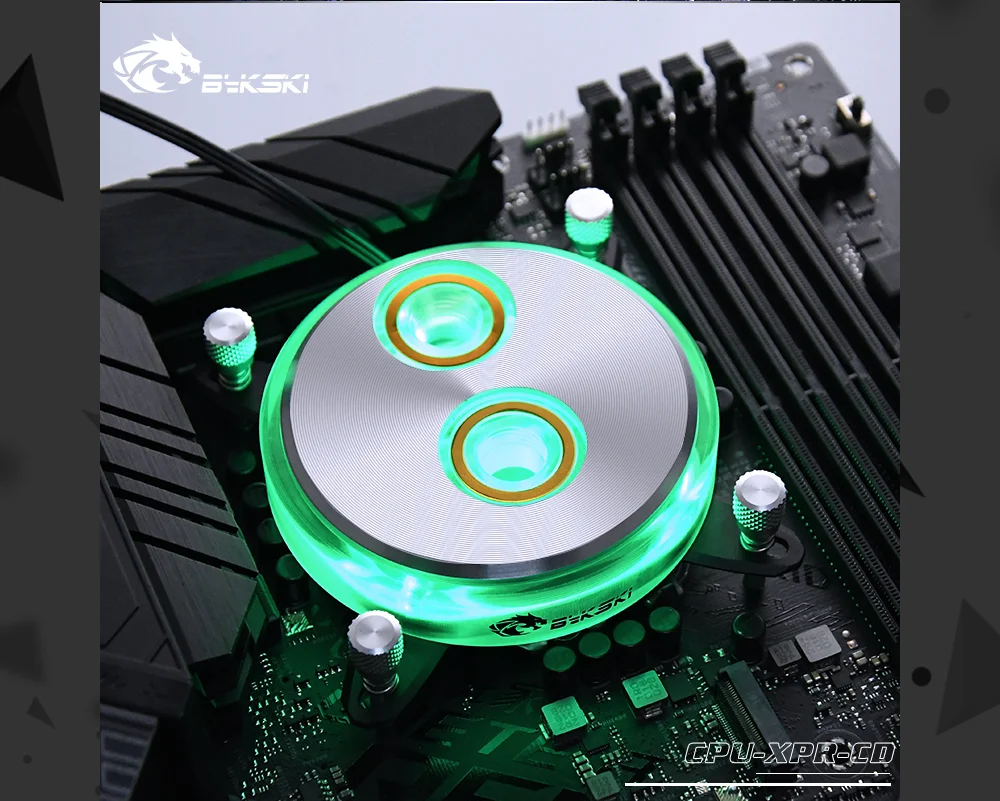 Bykski CPU Water Cooling Block For Intel AMD RGB/RBW Lighting CD Pattern System Microwaterway, CPU-XPR-CD / CPU-XPR-CD-AM   