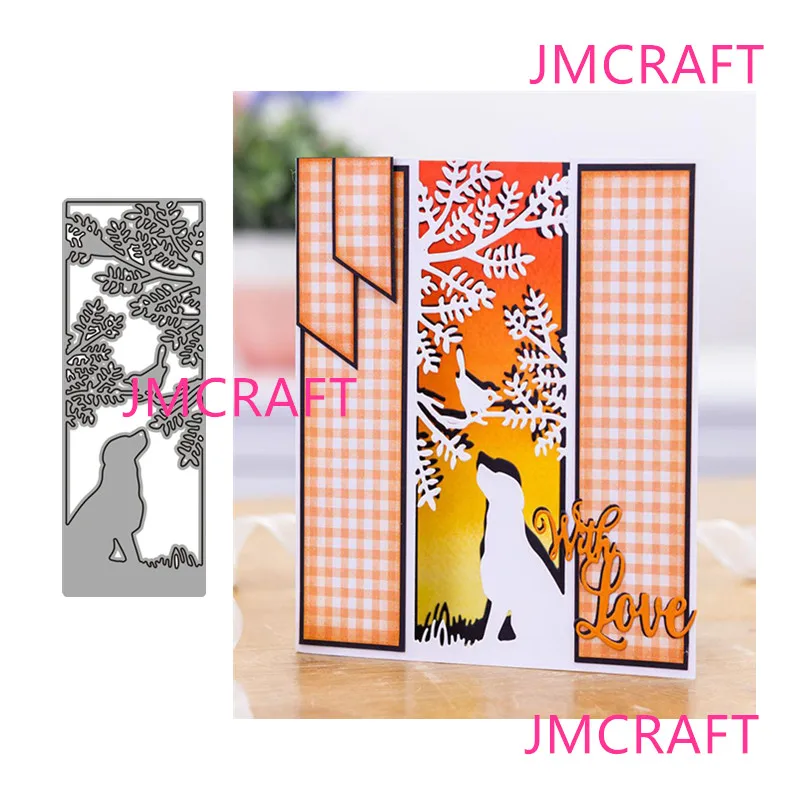 JMCRAFT новый фон для птицы и собаки на дереве #3 металлические Вырубные штампы