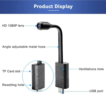 1080P HD Mini IP Camera USB Wireless Wifi Webcam Portable Security Alarm Real-time Surveillance Hidden Home Fire Theft Camcorder 2