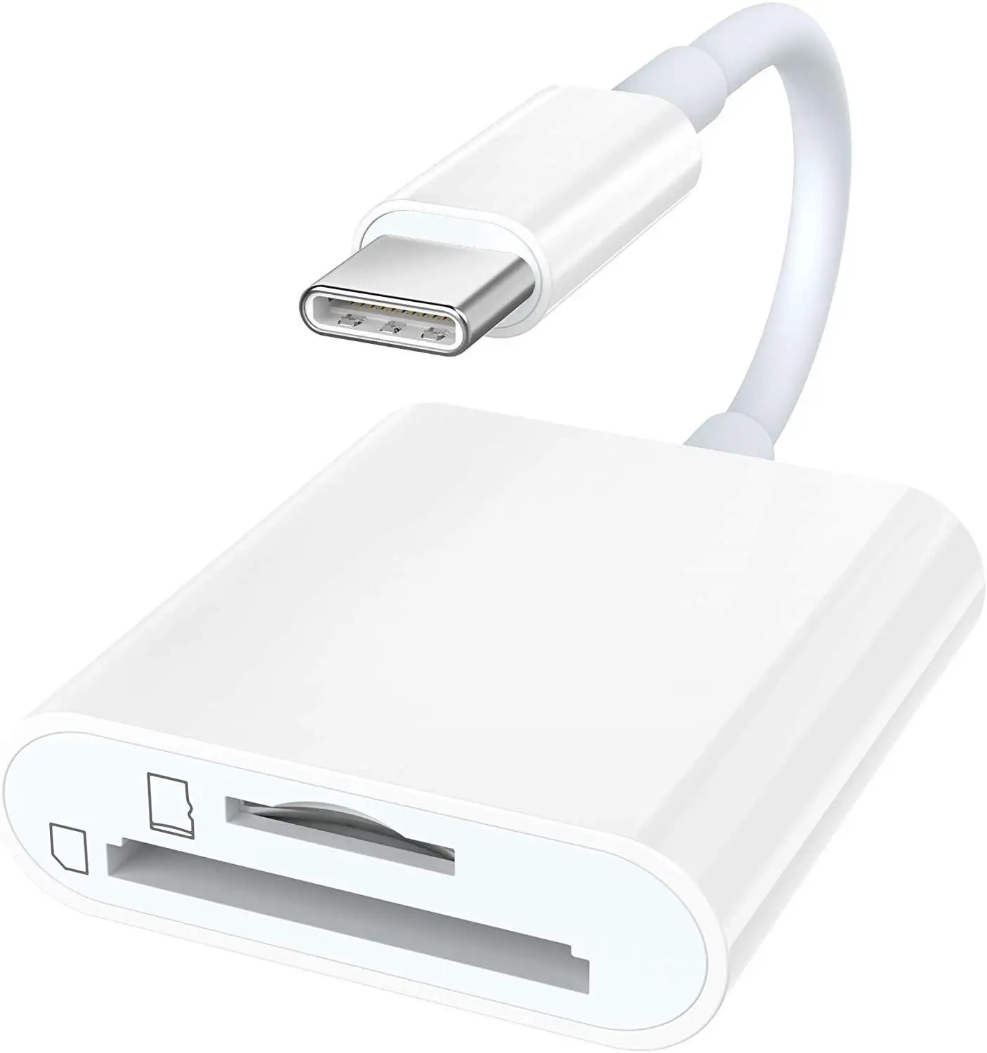 USB C к SD/Micro SD кард-ридер Тип Thunderbolt 3 SD/TF адаптер совместим с iPad Pro 2018 MacBook P | Мобильные