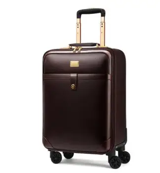 24" Leather Spinner Luggage 1