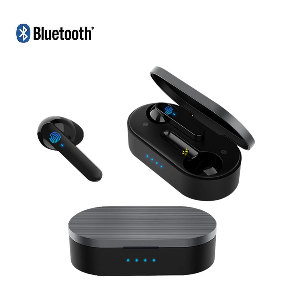 

TWS Wireless 5.0 Bluetooth Earphone HiFi Music Earbuds Sport Handsfree Headset Microphone With Charging Box For IOS Android