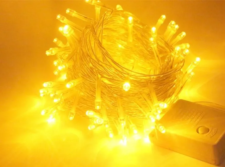 5 м 10 м 20 м 30 м 40 м 50 м 100 м светодиодный светильник-гирлянда s Праздничная сказочная гирлянда для рождественской елки Свадебная вечеринка ночной Светильник украшение - Испускаемый цвет: Yellow