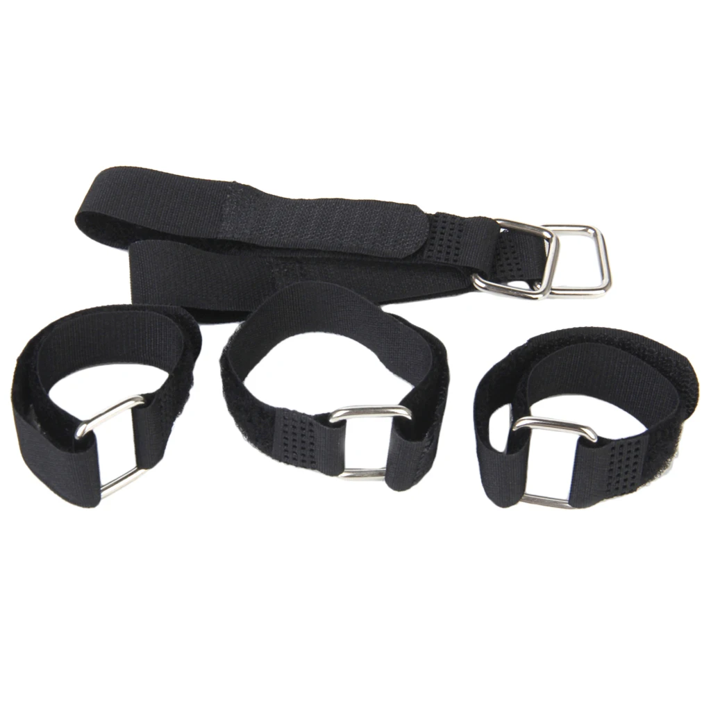 10pcs NYLON Straps Hook & Loop Fastening Tape With Buckle Cable Ties Reusable