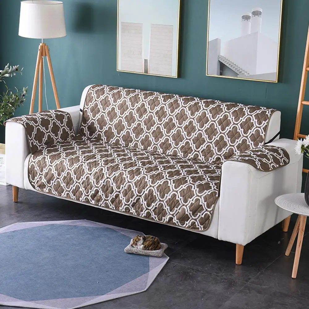 Моющиеся Чехлы для дивана и дивана для собак, съемные Защитные чехлы для мебели, противоскользящие чехлы для диванов и диванов - Цвет: Coffee