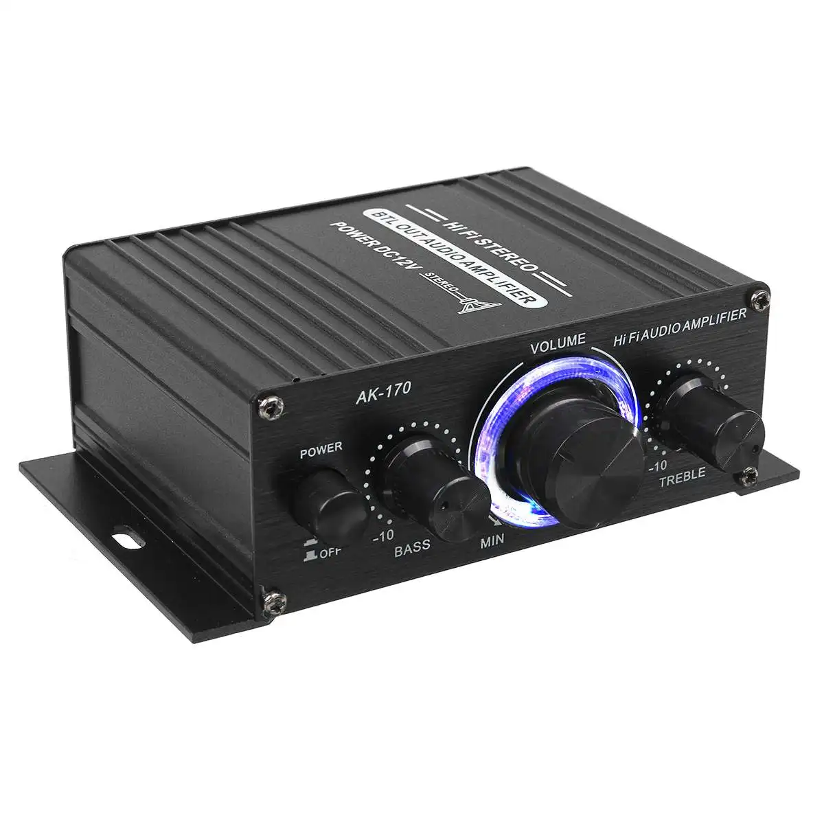 20 Watt Bass Höhen Lautstärkeregler für den Heimgebrauch AK170 12 V Mini Audio Endverstärker Digital Audio Receiver AMP Zweikanal 20 Watt 