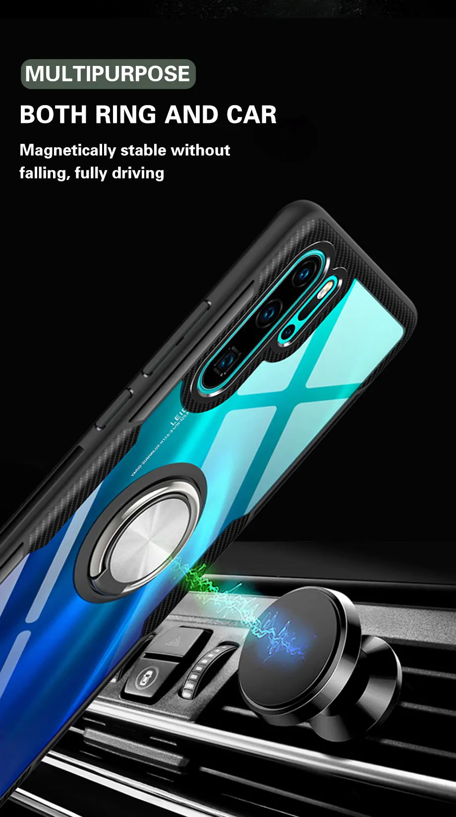 Роскошный чехол с магнитным кольцом для huawei P20 P30 Lite Pro, силиконовый чехол для телефона, чехол для huawei mate 20 Pro P30 Lite, противоударный чехол