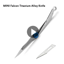 1x EDC Сокол нож из титанового сплава для самозащиты складной универсальный нож хирургическое лезвие Открытый Портативный Спасательный мини-нож