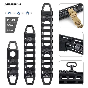 

3/7/11 Slot Tactical Picatinny Weaver Aluminum M-LOK/Keymod Handguard Rail Section Airsoft Hunting Rifle Rail Base Gun Accessory