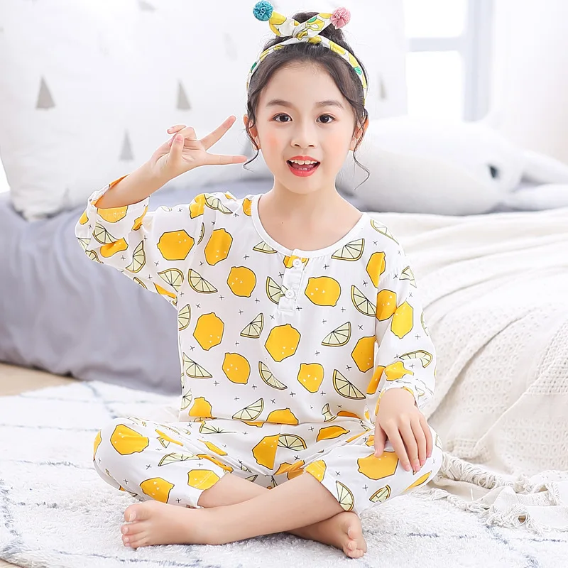 

Kids Pajamas Summer Children's Pajama Sets Baby Girls Sleepwear Child Long Sleeves Pyjamas Boys Cotton Pijamas Clothing Sets