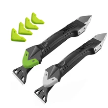 5 em 1 removedor de silicone calafetagem finisher selante raspador liso grout kit ferramentas com fita costura plástico ferramentas manuais conjunto acessórios