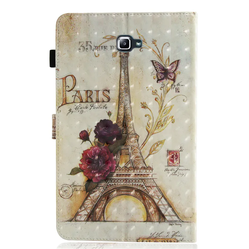 SM-T585 чехол для планшета samsung Galaxy Tab A A6 10," SM-T580 T580 T585 T585N Smart Cover Funda башня из мультфильма кошачий корпус
