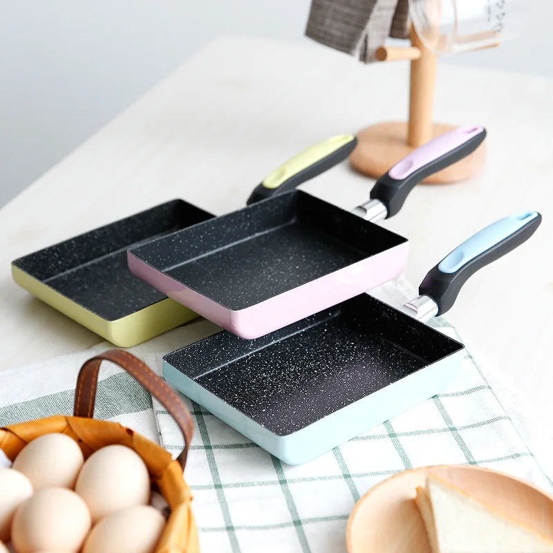 

Nonstick Frying Pan Aluminum Cookware Pancake Egg Roll Rectangular Kitchen Pan Scratch Resistant Pan Maifan Stone Frying Pan