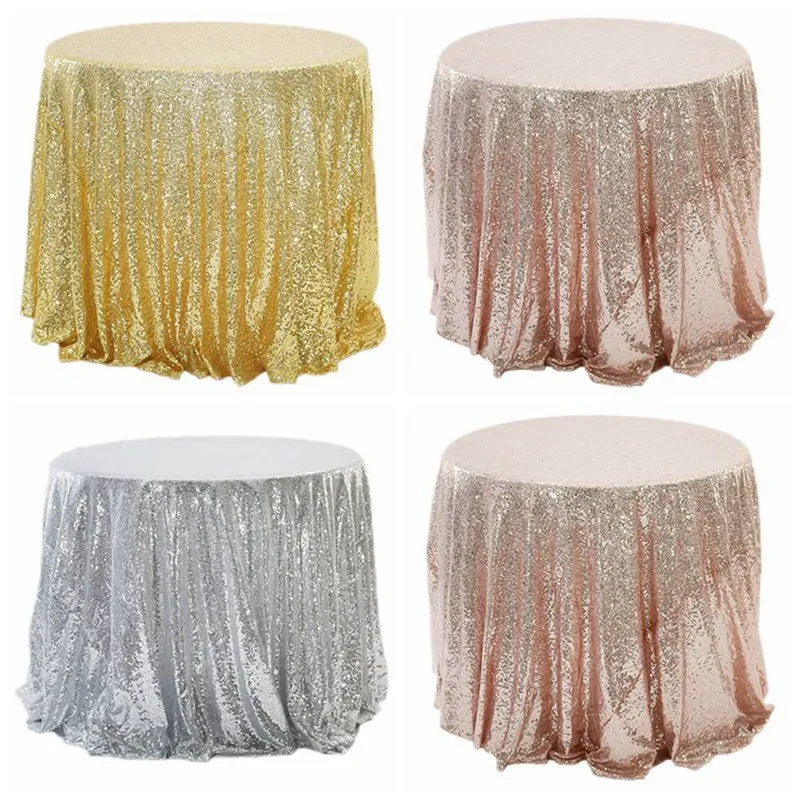 1Pcs High Quality Sequin Tablecloth Glitter Table Cloth For Wedding Decoration Party Banquet Home Decor