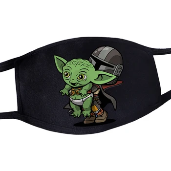 

New Movie Star Wars Kawaii Mandalorian Yoda Reusable Protective Anti Dust Masker Fashion Mouth Mask Maseczki Mondmasker Masque