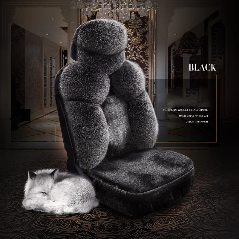 Роскошные универсальные осенне зимние теплые шерстяные чехлы на сиденья