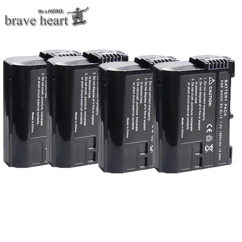 4battery EN-EL15 EL15 EN-EL15a ENEL15a RU EL15a Батарея+ USB Dual Зарядное устройство для Nikon D850 D810 D810A D750 D500 D7500 D7200 D7100 - Цвет: 4battery