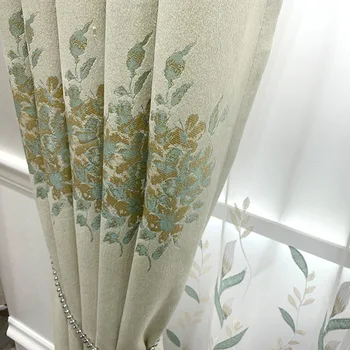 

Modern Curtains for Living Dining Room Bedroom Nordic Style High-grade Jacquard Fabric CurtainTulle FinishedProductCustomization