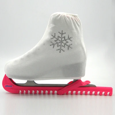 Новая обувь для фигурного катания на льду Patins с алмазным покрытием, защита для роликовых коньков, эластичная байковая обувь для детей, девочек, подростков - Цвет: White S