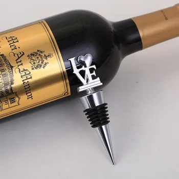 

LOVE Shape Shape Red Wine Bottle Stopper for Valentine's Wedding Favors Gift