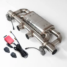 Auto Abgas Ventil Schalldämpfer System 2 Einlass Zu 2 Outlet Mit Wasserdichte Elektrische Ventil & Fernbedienung 304 Stailess Stahl