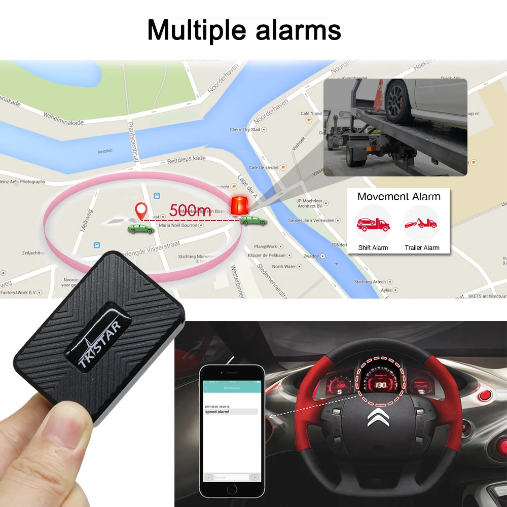 gps location tracker Mini GPS Tracker Car TKSTAR 2G GSM GPS Tracker Locator Magnet Voice Monitor 25 Days Standby Free APP Vehicle GPS PK TK905 GF07 GPS Trackers