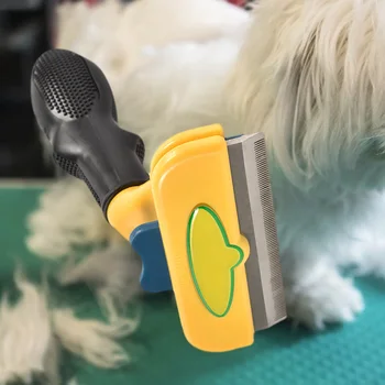 

Dog Cat Puppy Pet Comb Stainless Steel Debonding Edge Topcoat Brush Hair Remover Rake Shedding Tool Pet Beauty Supplies
