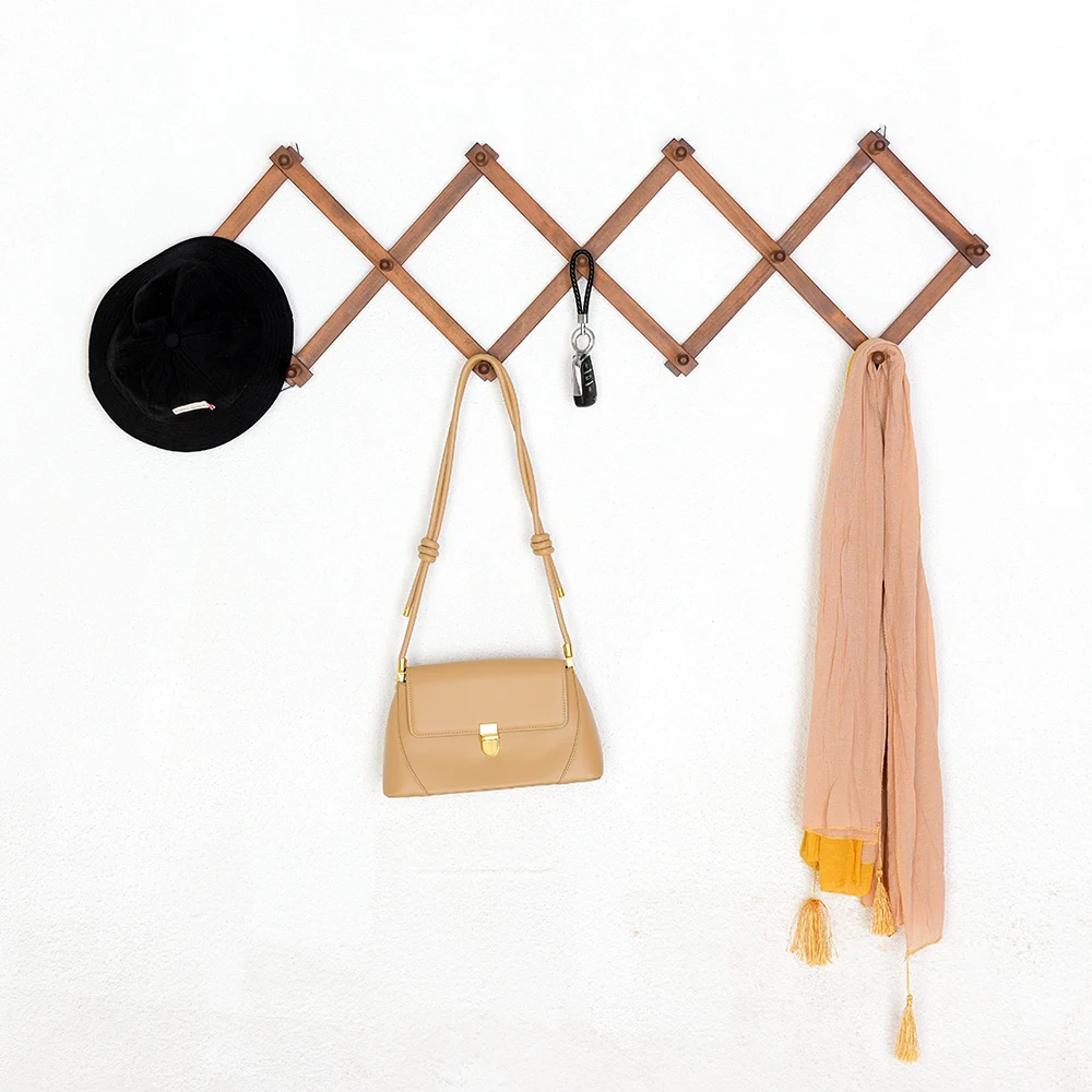 확장 가능한 벽 마운트 후크 주최자 옷걸이 선반 옷걸이 옷걸이 모자 모자 가방 키 홀더 랙
