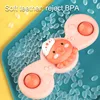 Montessori Baby Bath Toys For Boy Children Bathing Sucker Spinner Suction Cup Toy For Kids Funny Child Rattles Teether 6