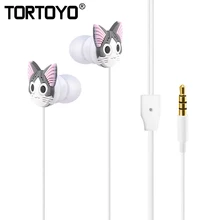 TORTOYO супер прекрасный мультяшный наушник милый кот в ухо наушники проводные спортивные наушники для смартфона компьютера MP3 ребенка леди подарок