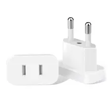 4MM US Jack to EU Plug Outlet Travel Charger Power Socket Adapter USA to Europe European Regulation Charging Converter Plug