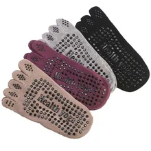 Новые профессиональные носки с пальцами для йоги хлопок женские Холтер носки-лодочки лента антискольжение Носки для пилатеса