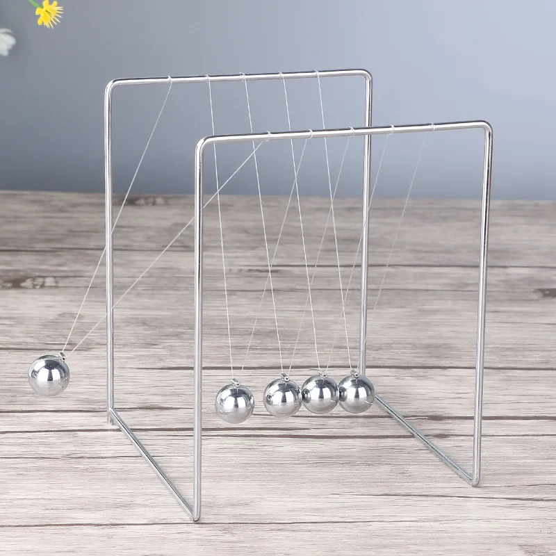 

Newton Cradle Stainless Steel Balance Ball Fun Development Decompression Education Desk Toy Gift Physics Science Swing Balls