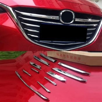 

Front grille trims lane legend case for Mazda 3 Axela 2014-2018,ABS chrome,11pcs/set ,auto accessories 2015 2016 2017