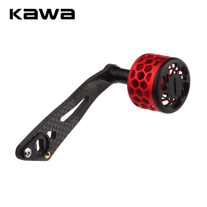 

KAWA Fishing Reel Handle Carbon Fiber Suit For shimano Daiwa Bait Casting Reel Hole size 8x5mm and 7*4mm Together Single Handle
