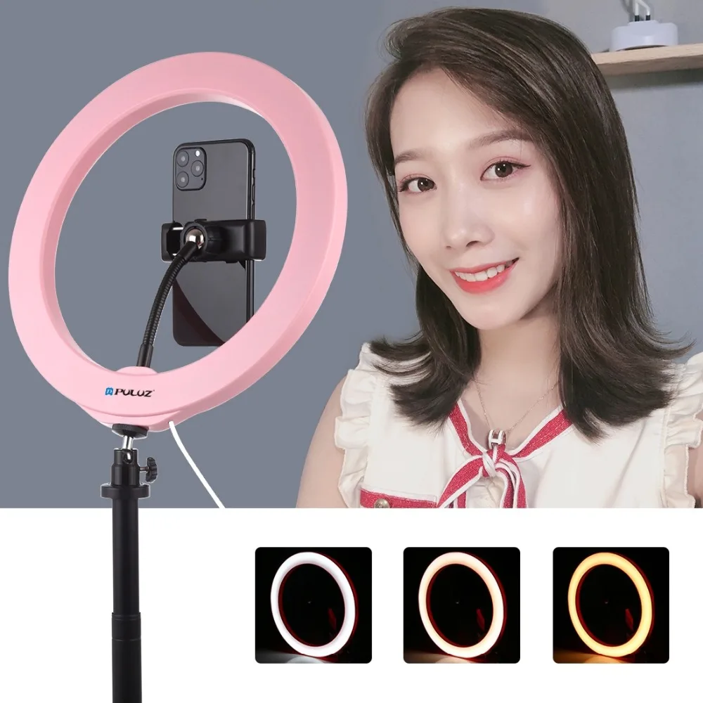 

10 inch/26cm Dimmable LED Selfie Ring Light Photography Fill Light with Head &Phone Clamp For YouTube Video Vlogging