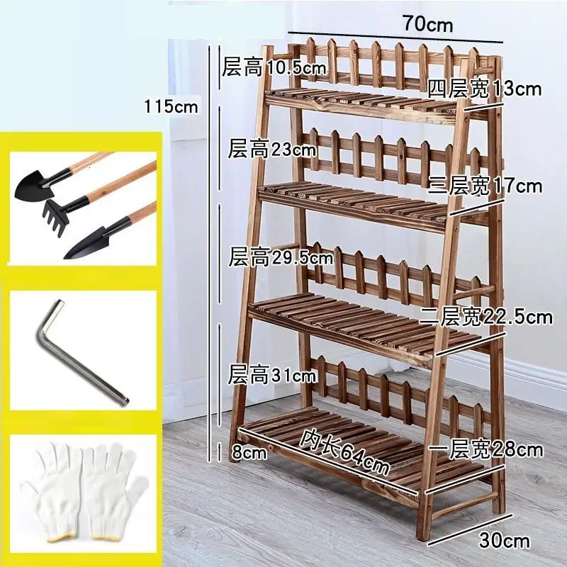 Флорес Mueble Plantas Таблица балкон дерево Крытый стенд Estanteria Para Macetas стойки балкон цветок Stojak Na Kwiaty завод полка - Цвет: Version B