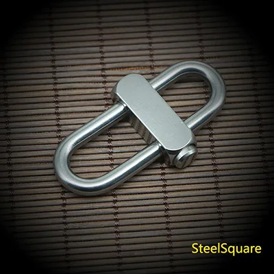 SteelSquare Meetee 6 см ручной работы латунный пружинный брелок для ключей в виде пояса ключи пряжки DIY Многофункциональные регулируемые украшения аксессуары AP492 - Цвет: SteelSquare