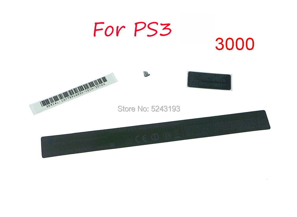 Black Repair Warranty Seal Body Tag Stick For Playstation PS3 Slim