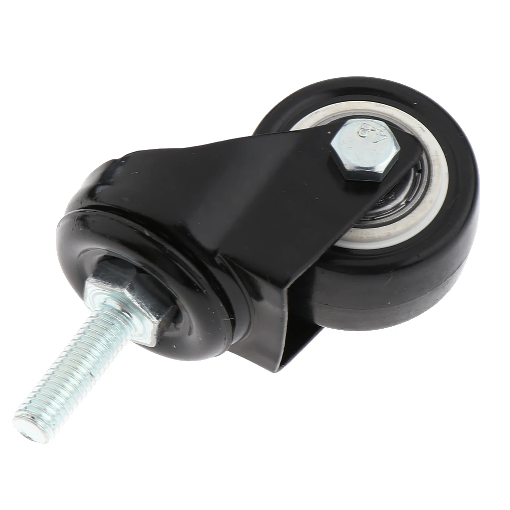 1.5 Inch PU Replacement Caster Swivel Furniture Wheels Floor Protecting Office Chair Swivel Caster Threaded Stem, Black 1.5 Inch PU Replacement Caster Swivel Furniture Wheels Floor Protecting Office Chair Swivel Caster Threaded Stem, Black