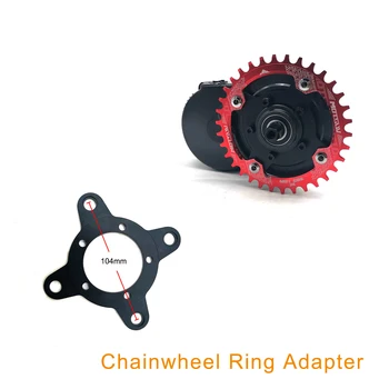 

Bafang E Bike Chain Wheel Ring Spider Adapter 104 BCD 32T 34T 36T 38T BBS01 02 Mid Drive Motor Parts for Electric Bicycle