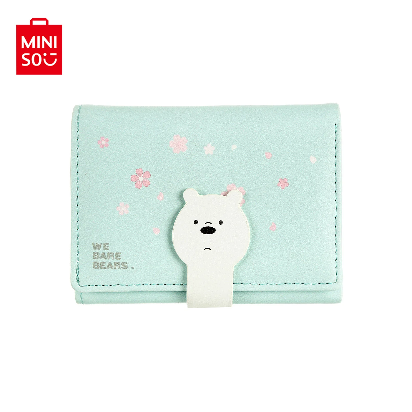 MINISO We Bare Bears cartera pequeña para mujer, tarjetero, monedero de estilo a la moda| | - AliExpress
