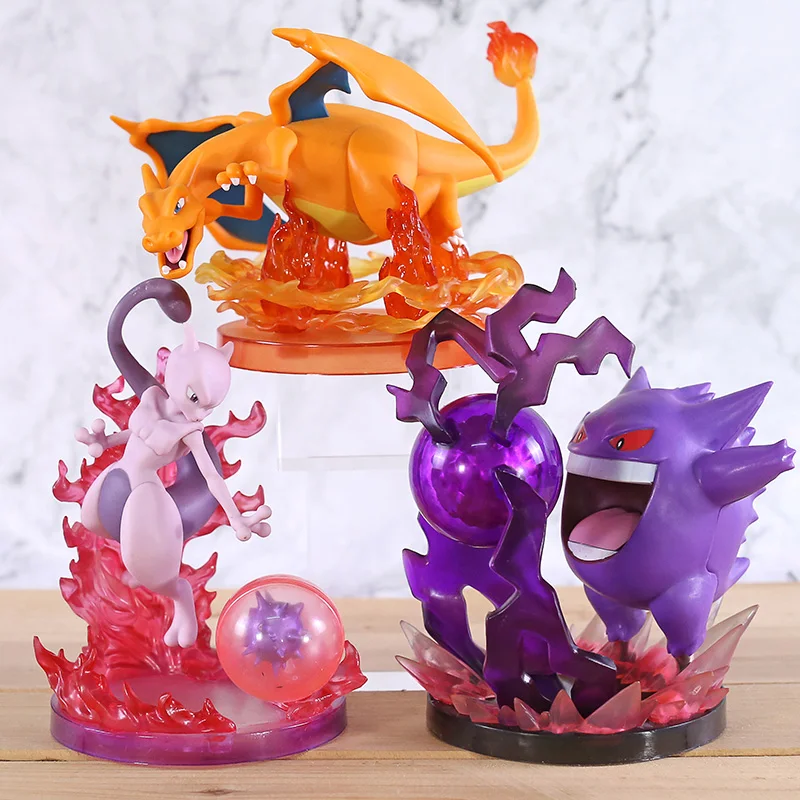 

Anime Cartoon Gengar Mewtwo Charizard PVC Figure Monster Collectible Toys Dolls