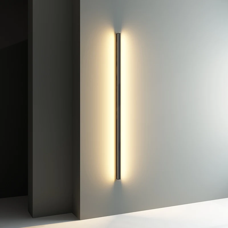 Скандинавский минималистичный длинный настенный светильник современный светодиодный настенный светильник для помещений гостиная спальня светодиодный прикроватный светильник домашний декор светильники