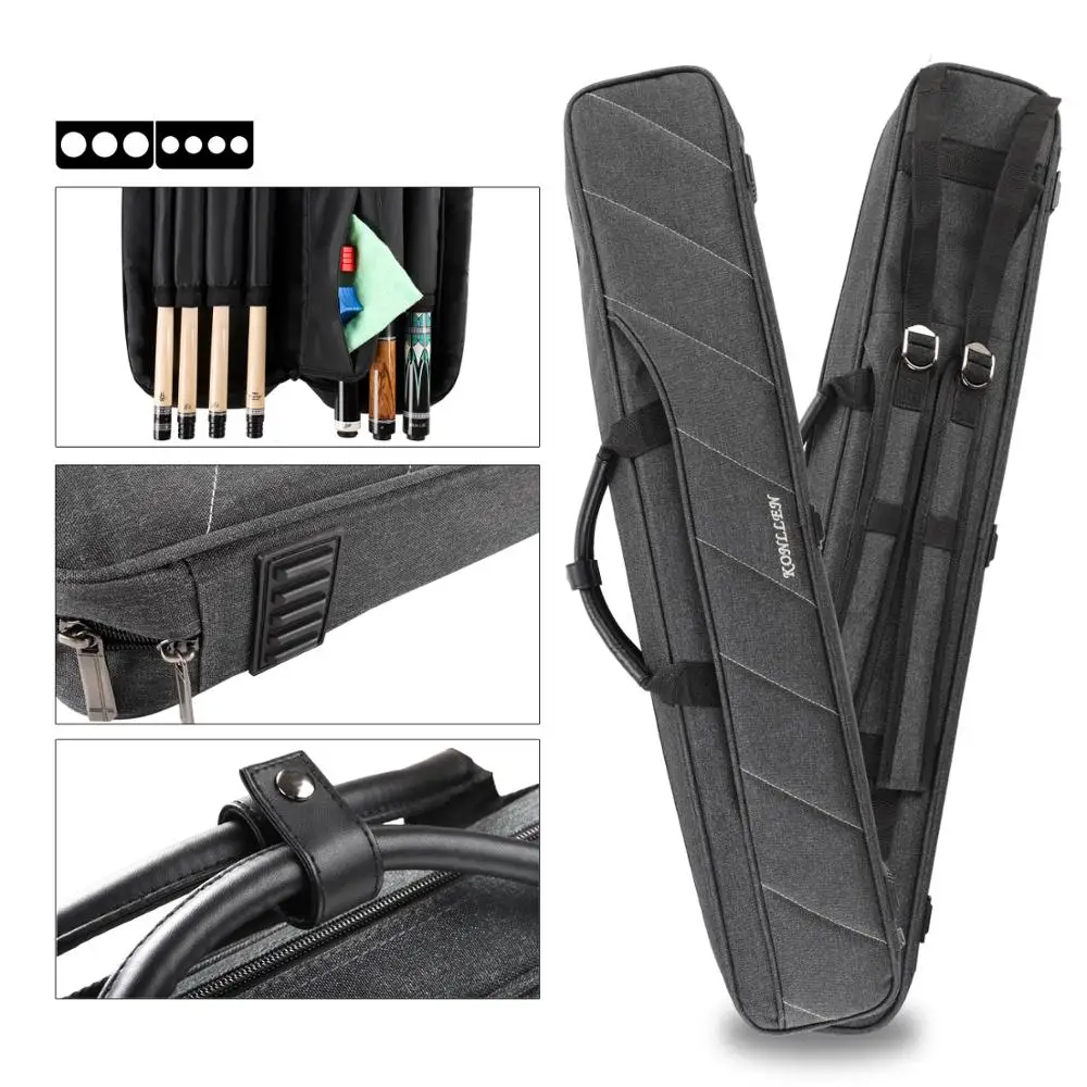 Чехол KONLLEN Billiard 7 Holes Cue 3 Butts 4 валы 86x16x8 см серый Оксфордский холщовый чехол для