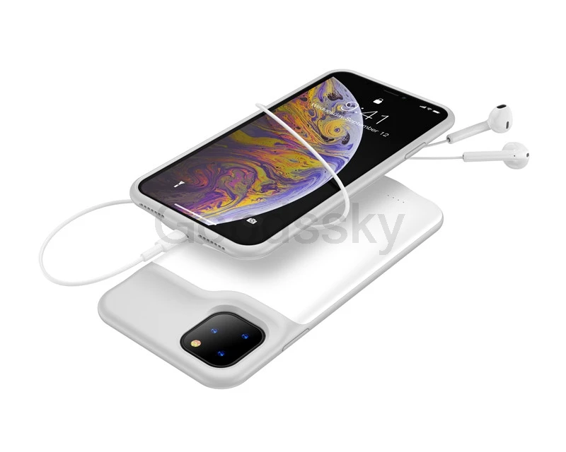 Тонкий Силиконовый противоударный чехол для зарядного устройства s для iPhone 11 Pro Max power Bank чехол для внешнего зарядного устройства чехол для iPhone 11