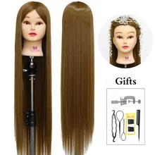 

NEVERLAND 30'' 75cm long thick hairs practice Training Head Hairdressing Styling Synthesis Training Mannequin Doll Head